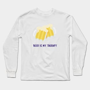 Beer Is My Theraphy Long Sleeve T-Shirt